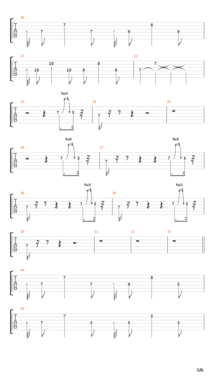 Second Line吉他谱