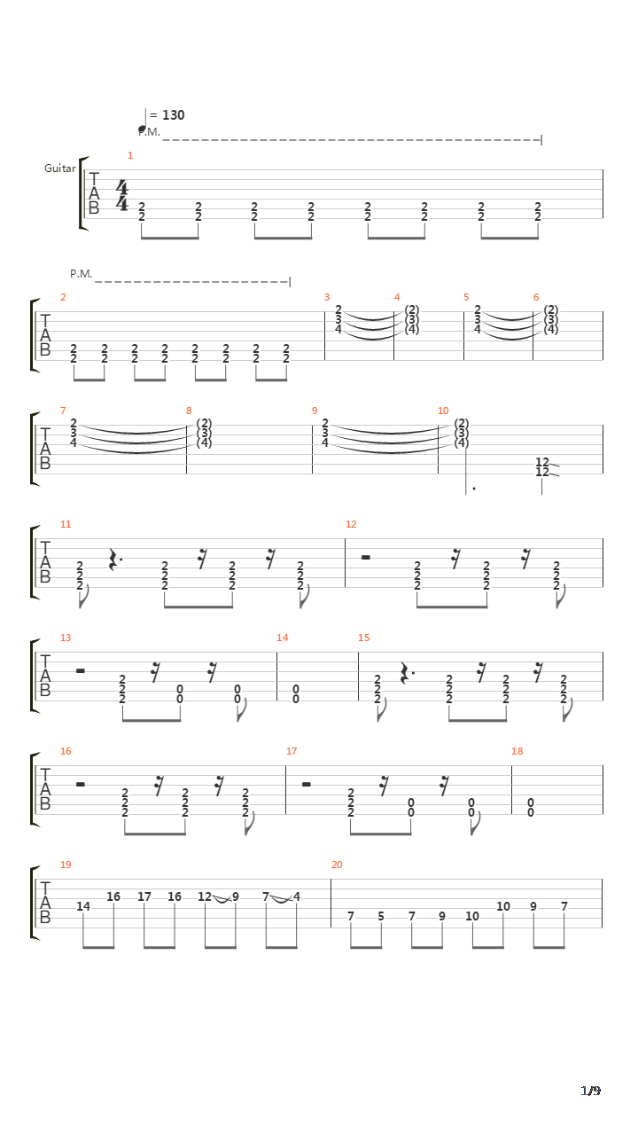Song For The Broken吉他谱