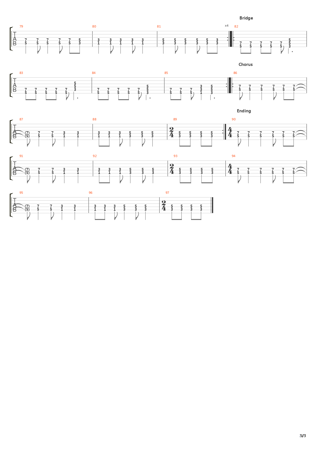 Laying Down The Law吉他谱
