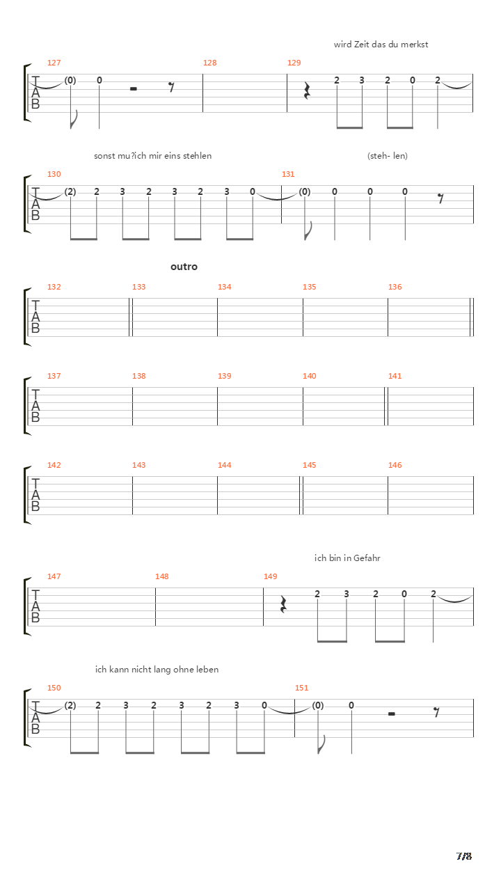 Herz吉他谱
