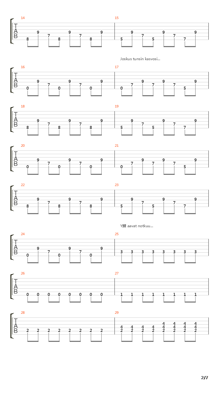 Ei Yksikn吉他谱