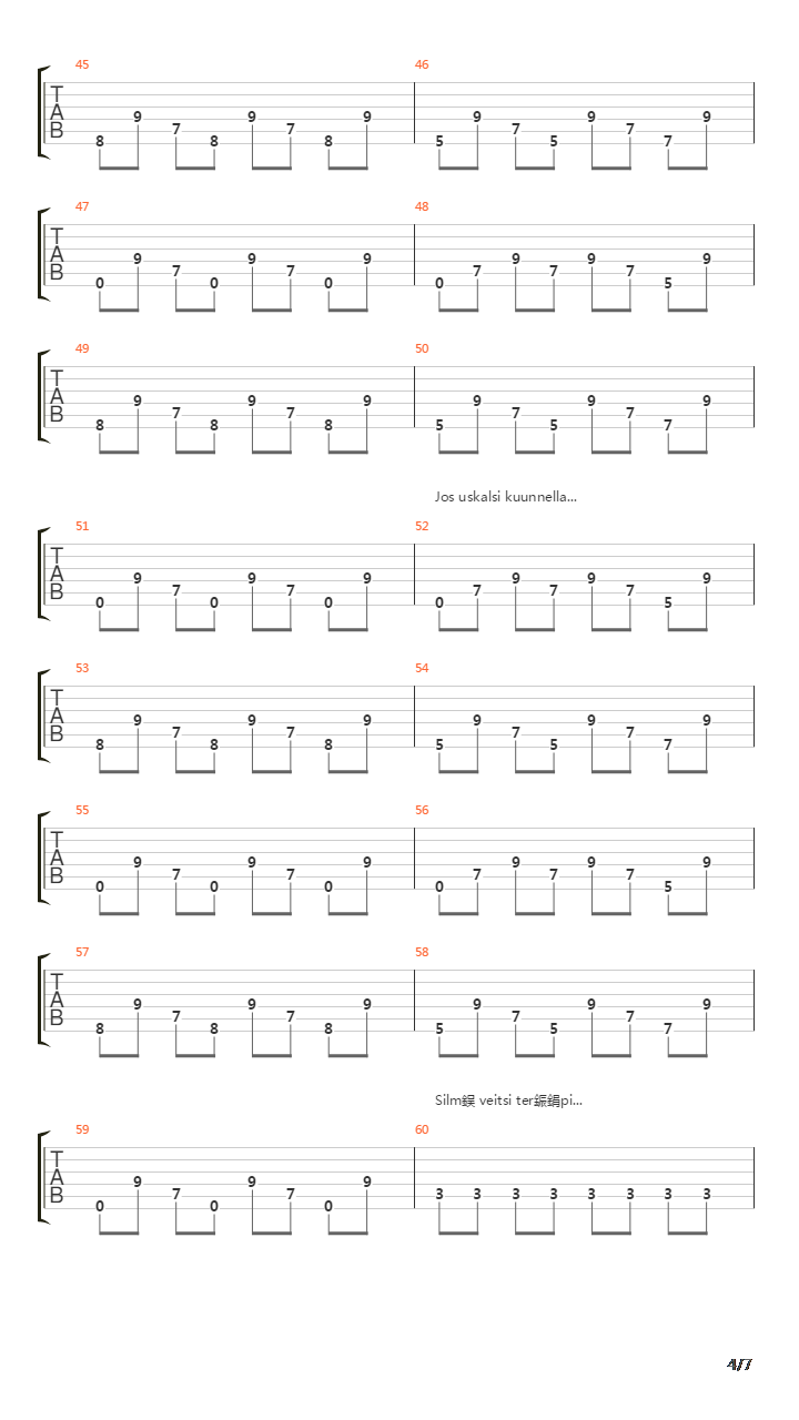 Ei Yksikn吉他谱