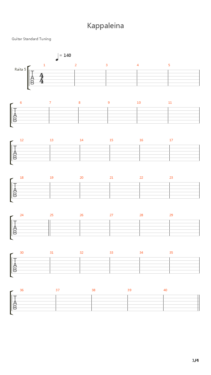 Kappaleina吉他谱