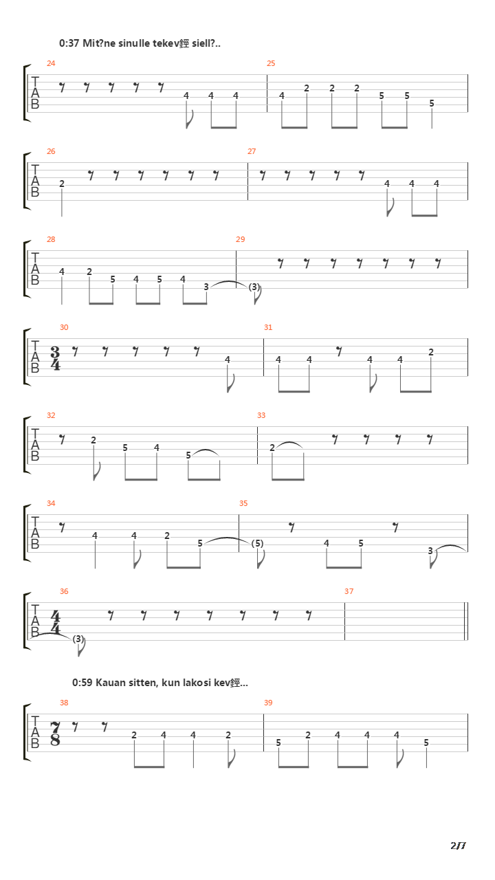Palvelemaan Konetta吉他谱