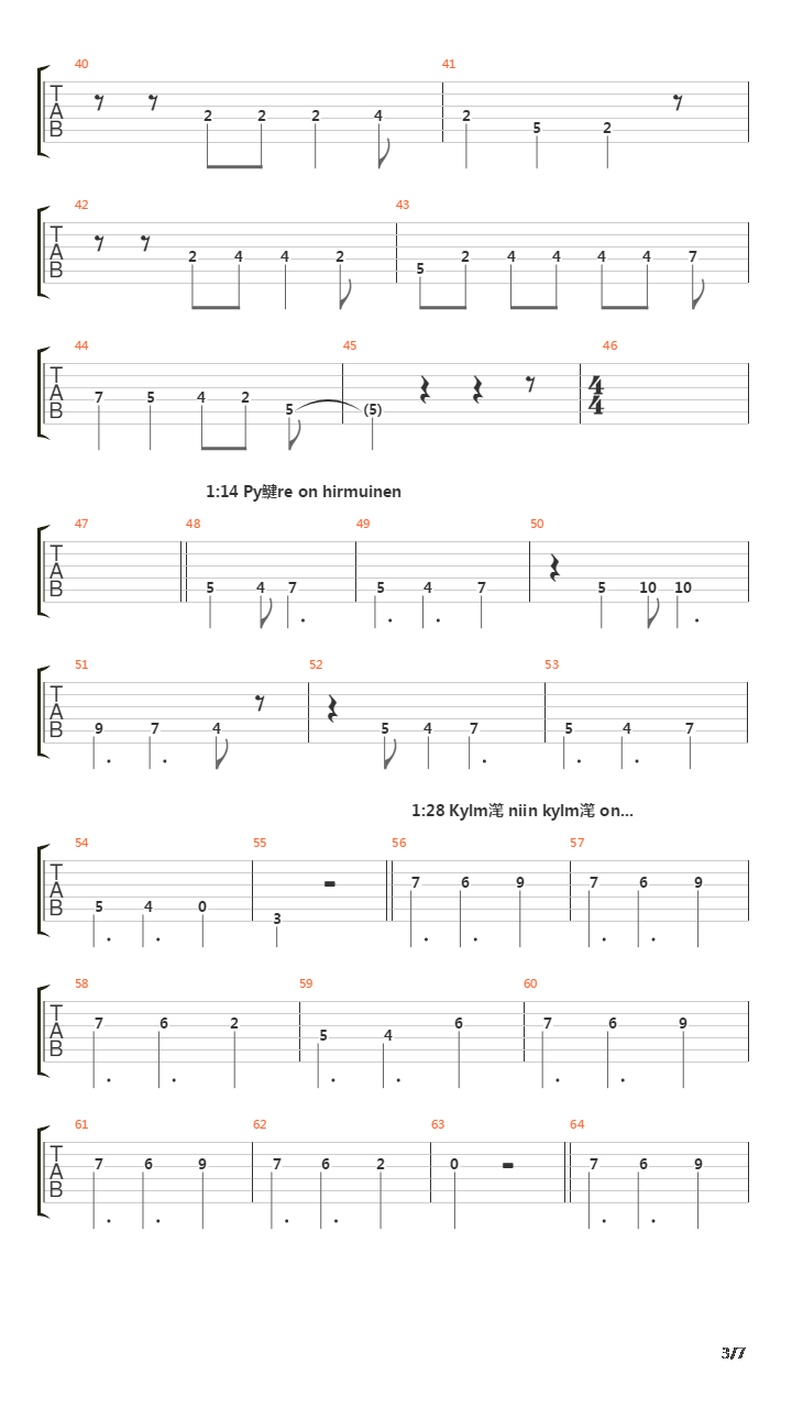 Palvelemaan Konetta吉他谱