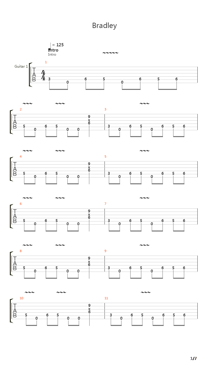 Bradley吉他谱