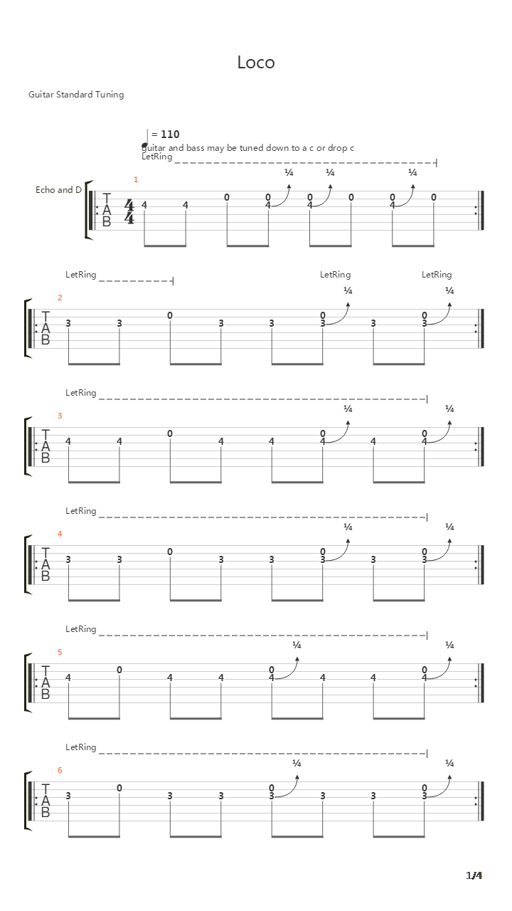 Loco吉他谱