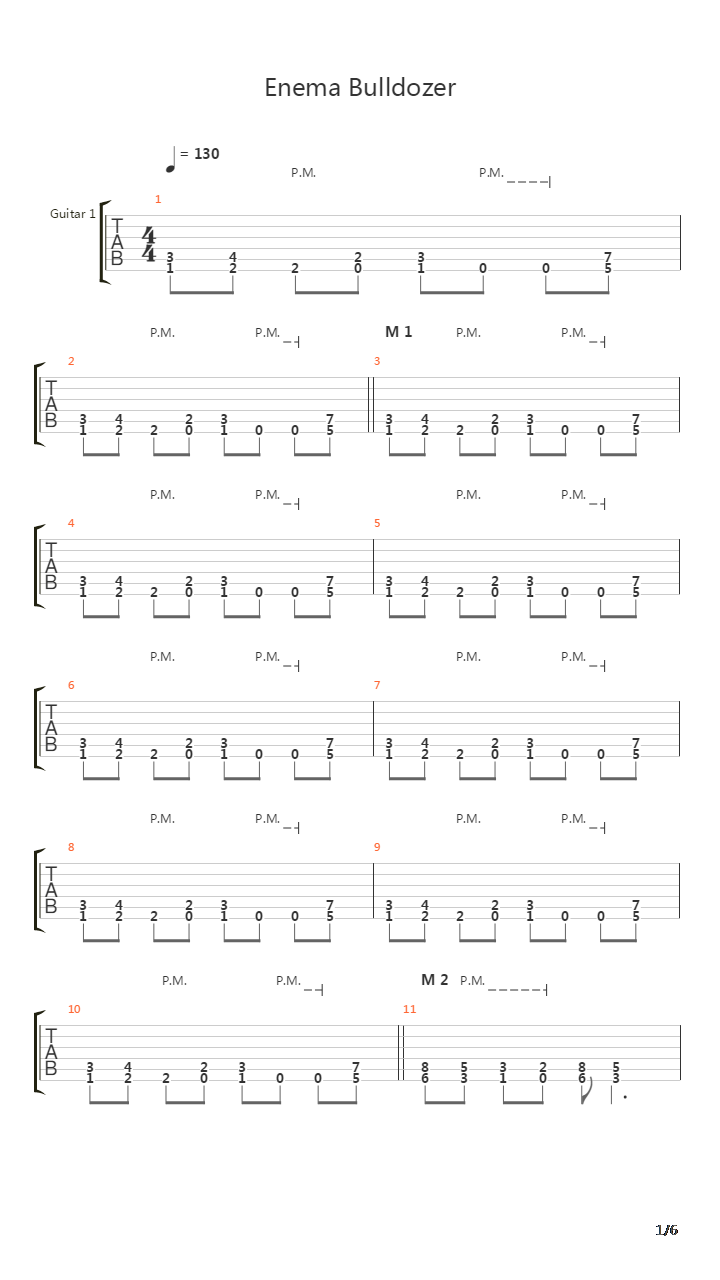 Enema Bulldozer吉他谱