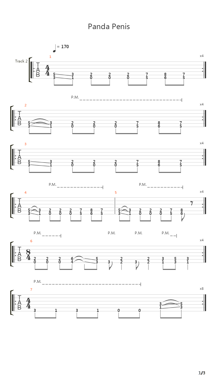 Panda Penis吉他谱