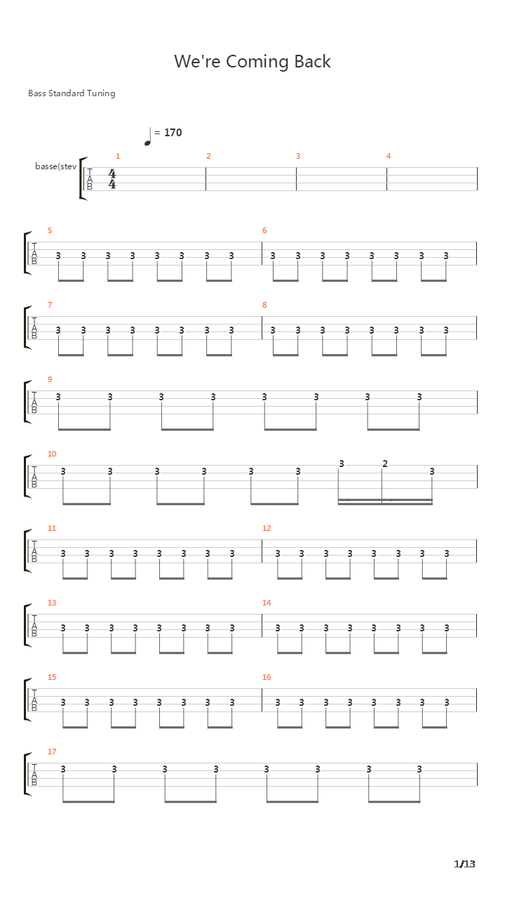 Were Coming Back吉他谱