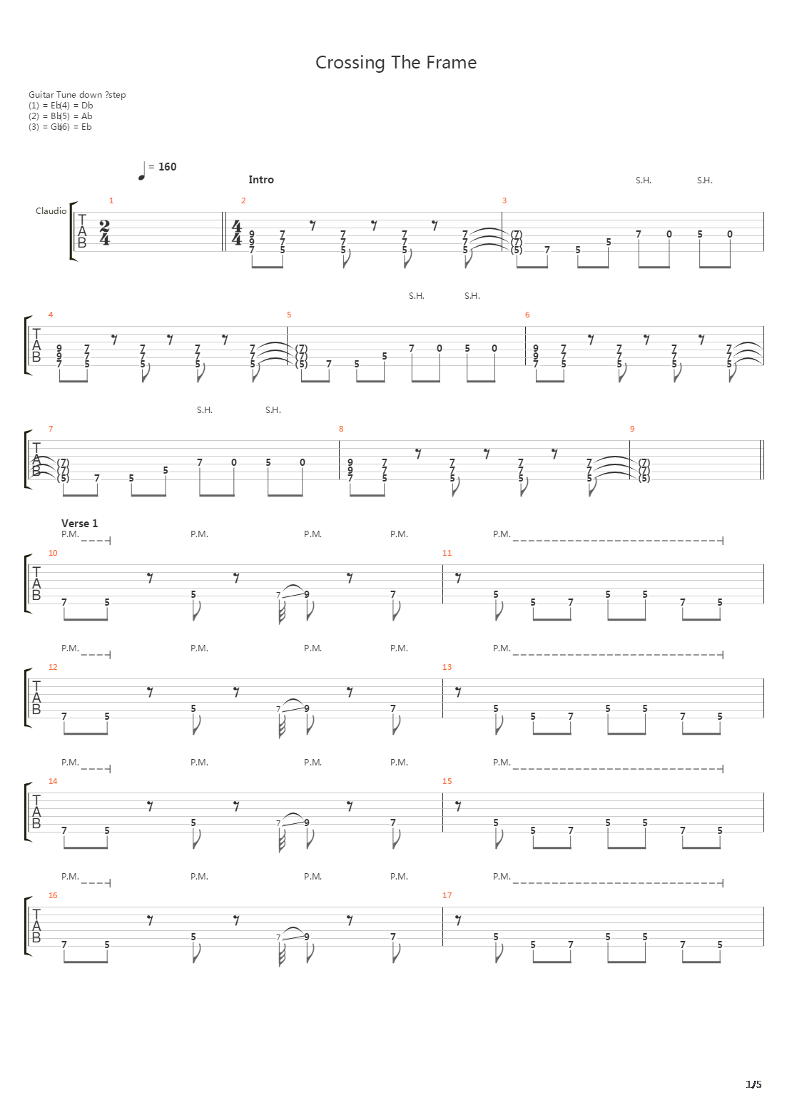 Crossing The Frame吉他谱