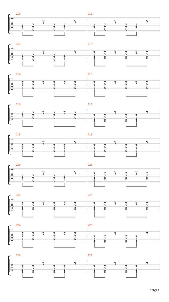 Cuts Marked In The March Of Men吉他谱
