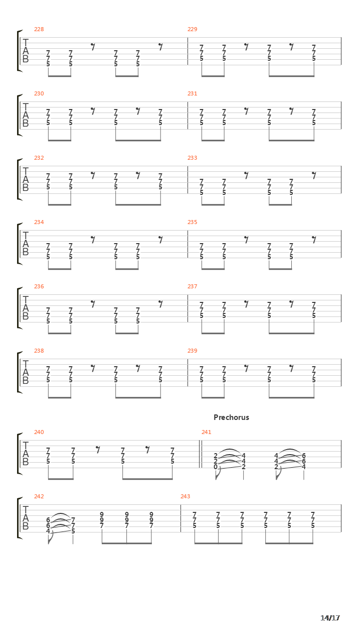 Cuts Marked In The March Of Men吉他谱