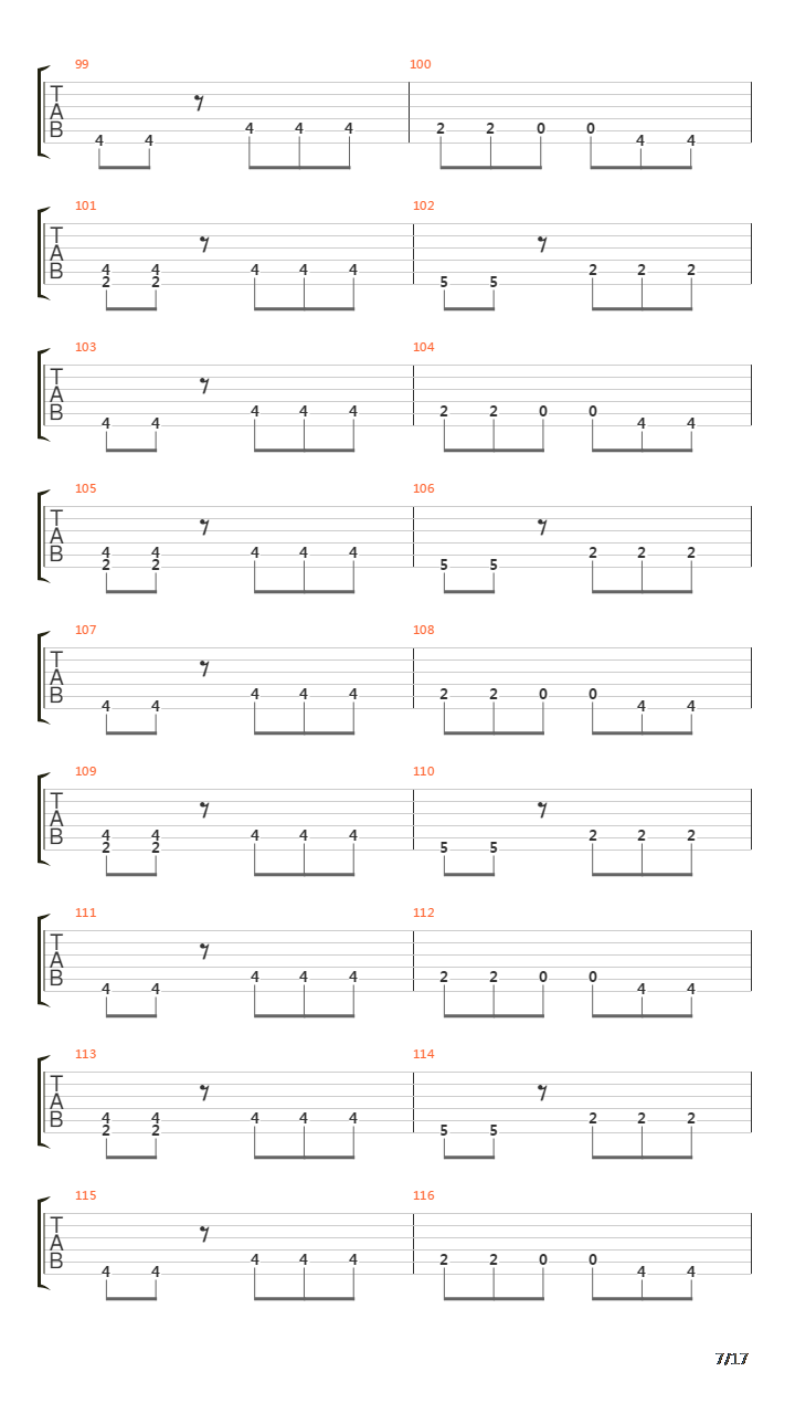 Cuts Marked In The March Of Men吉他谱