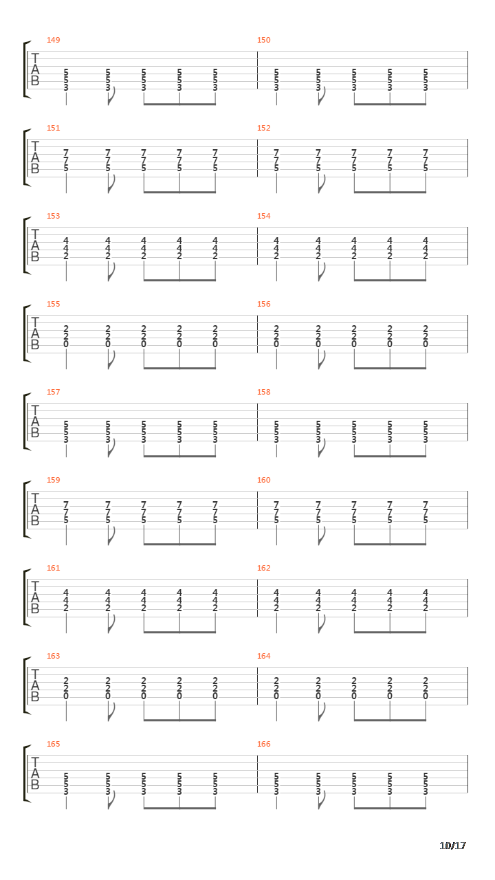 Cuts Marked In The March Of Men吉他谱