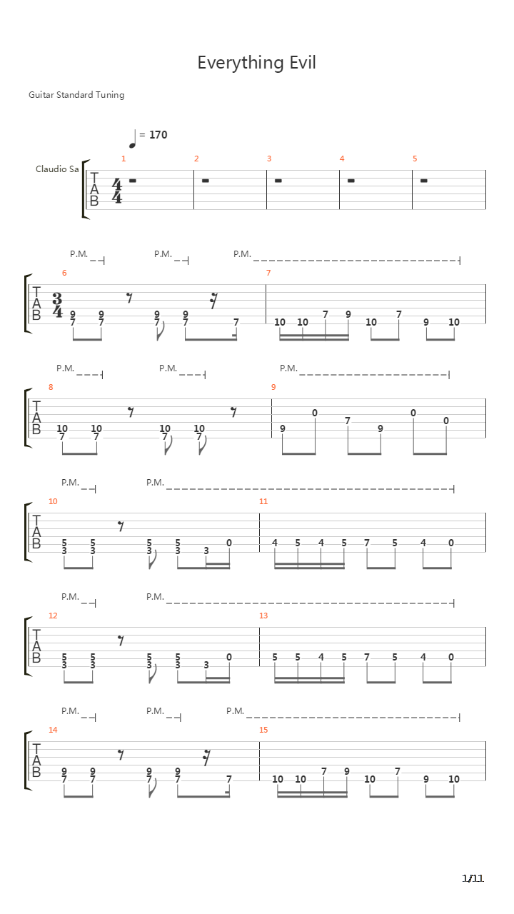 Everything Evil吉他谱