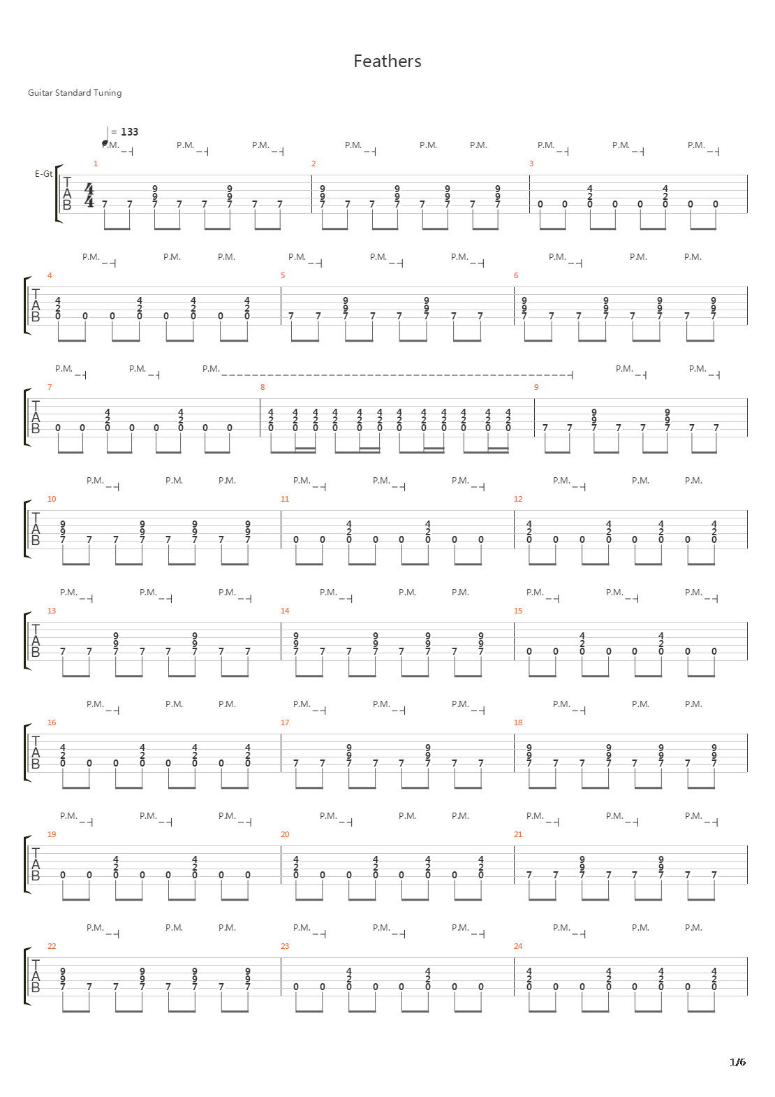 Feathers吉他谱