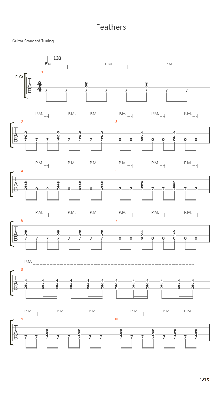 Feathers吉他谱