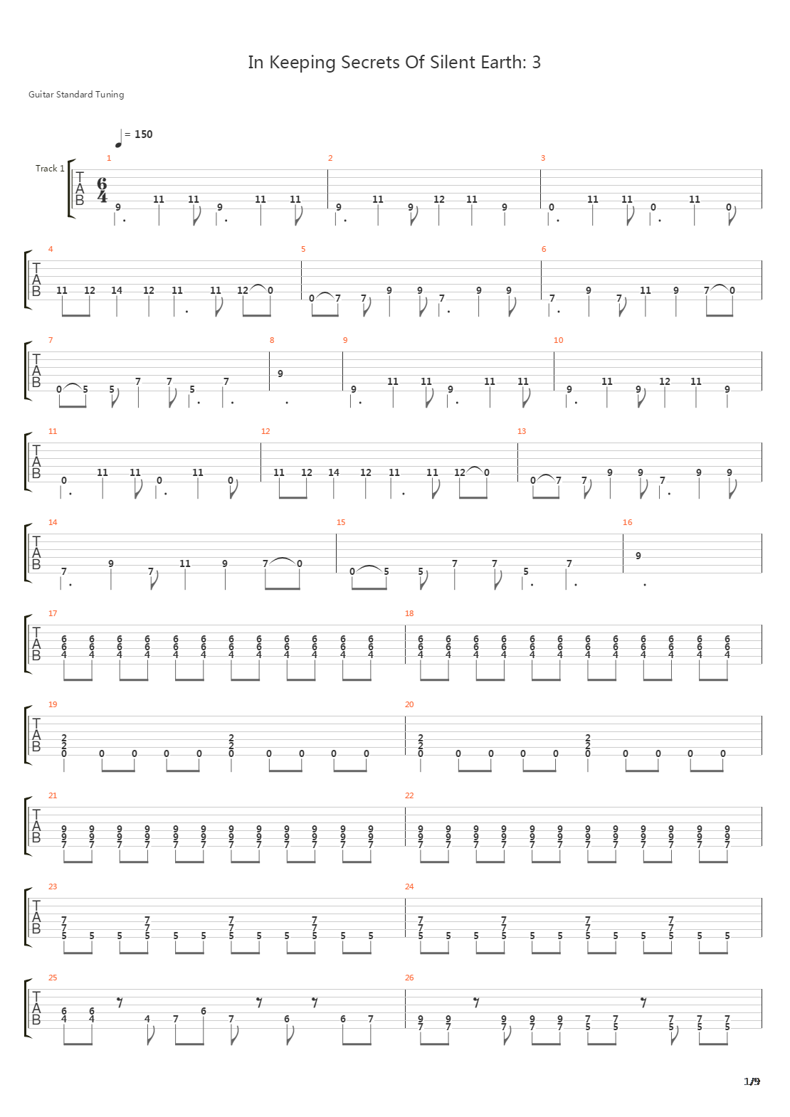 In Keeping Secrets Of Silent Earth 3吉他谱