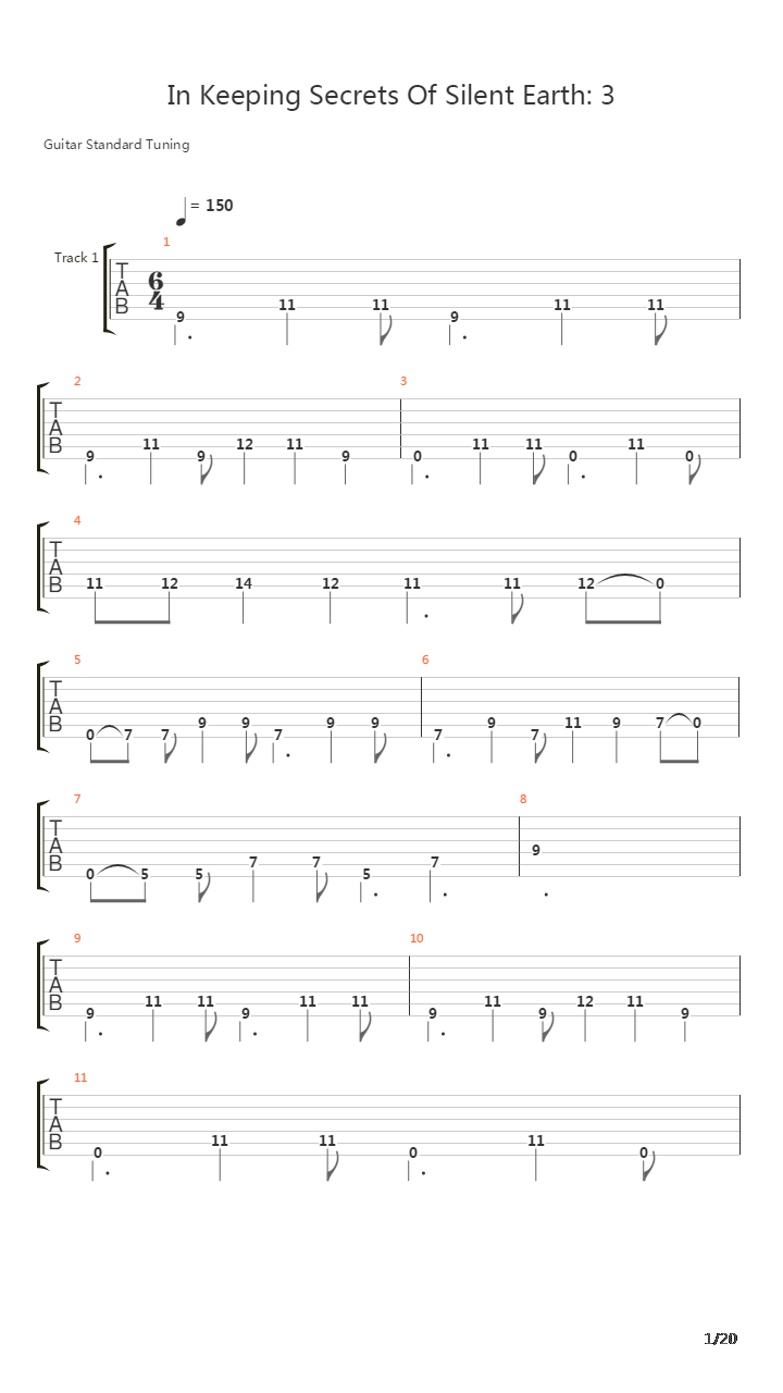 In Keeping Secrets Of Silent Earth 3吉他谱