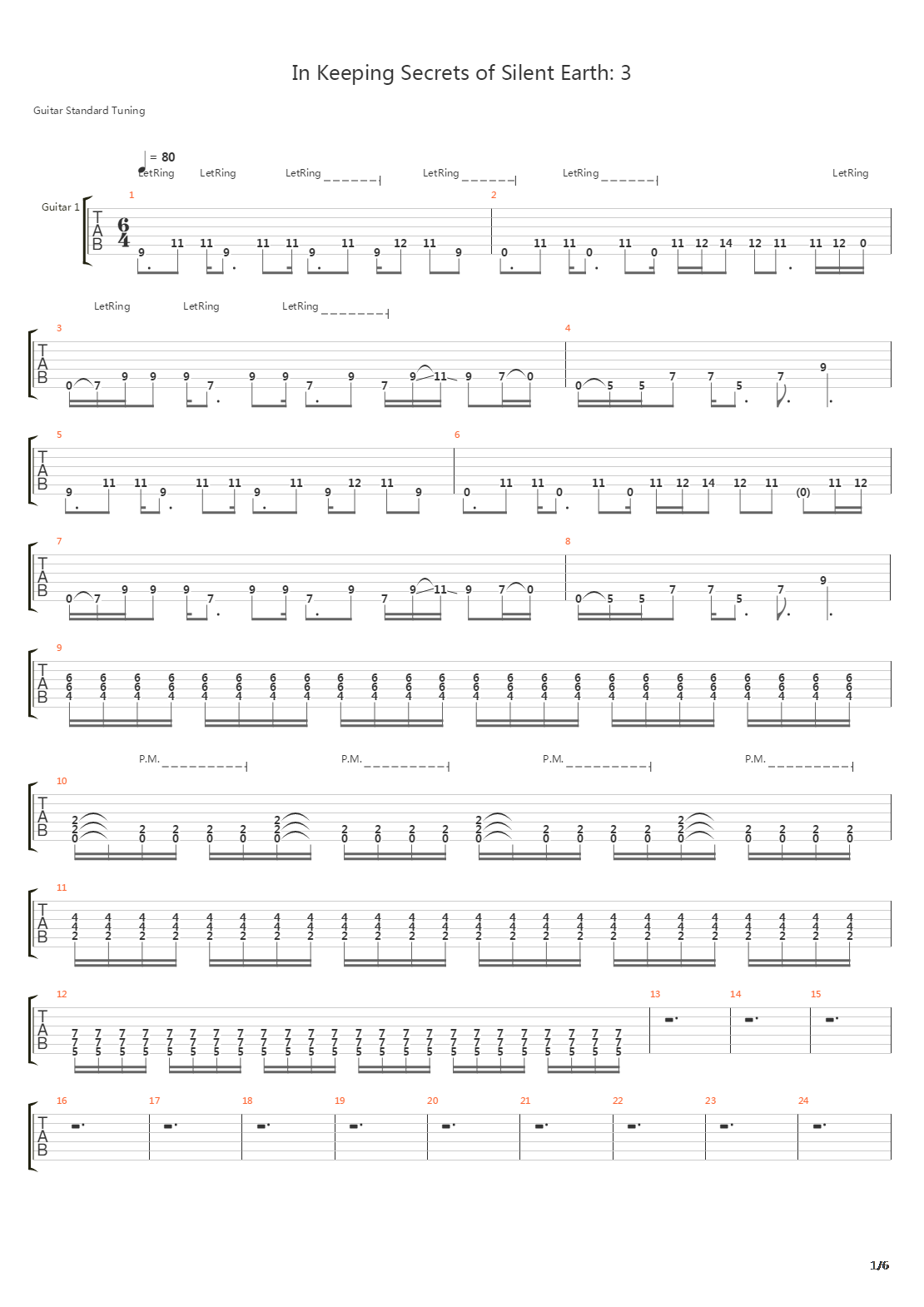 In Keeping Secrets Of Silent Earth 3吉他谱