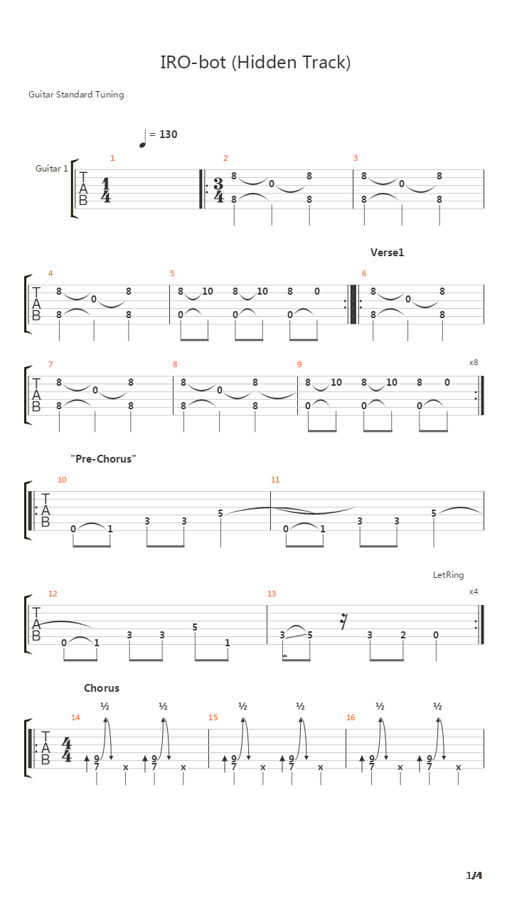 Iro-bot吉他谱