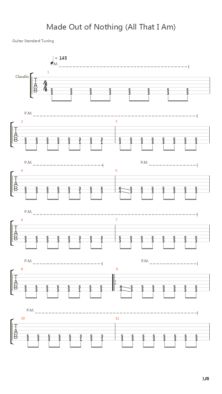 Made Out Of Nothing All That I Am吉他谱