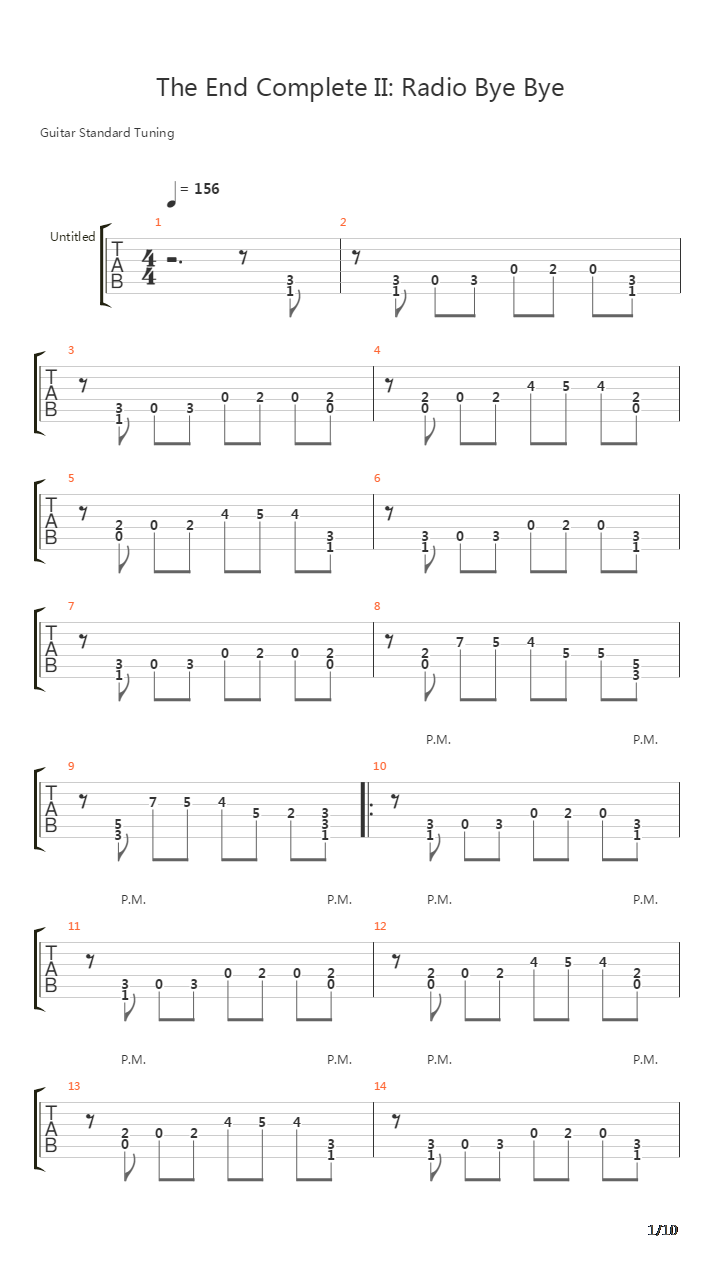 Radio Bye Bye吉他谱