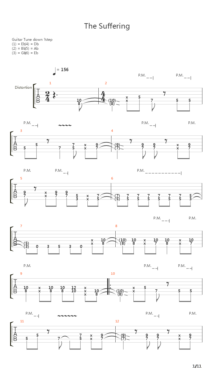 Suffering吉他谱