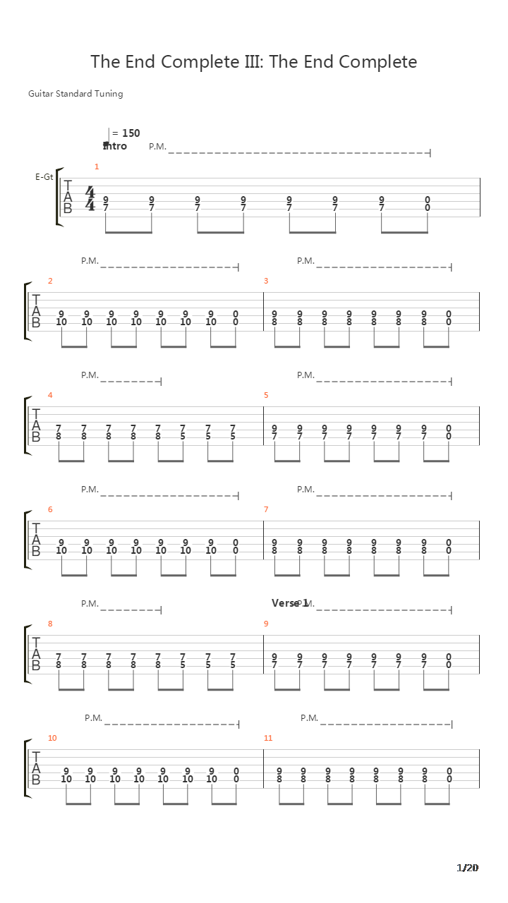 The End Complete Iii The End Complete吉他谱