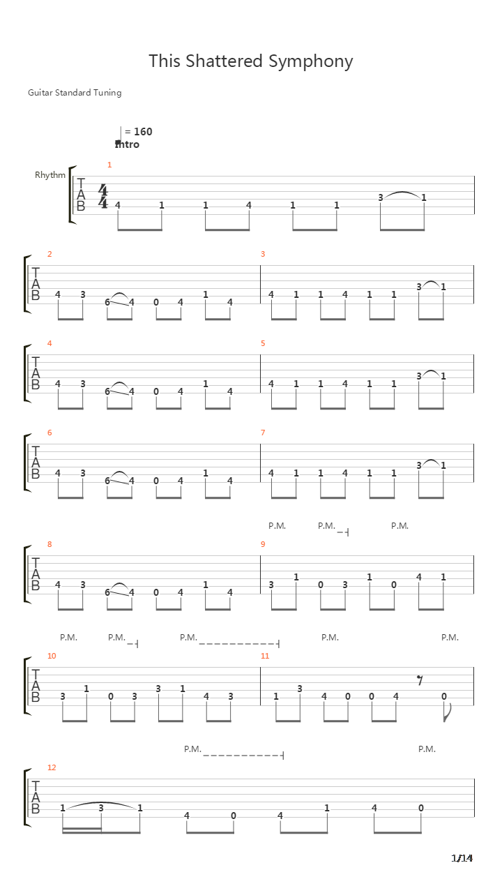 This Shattered Symphony吉他谱