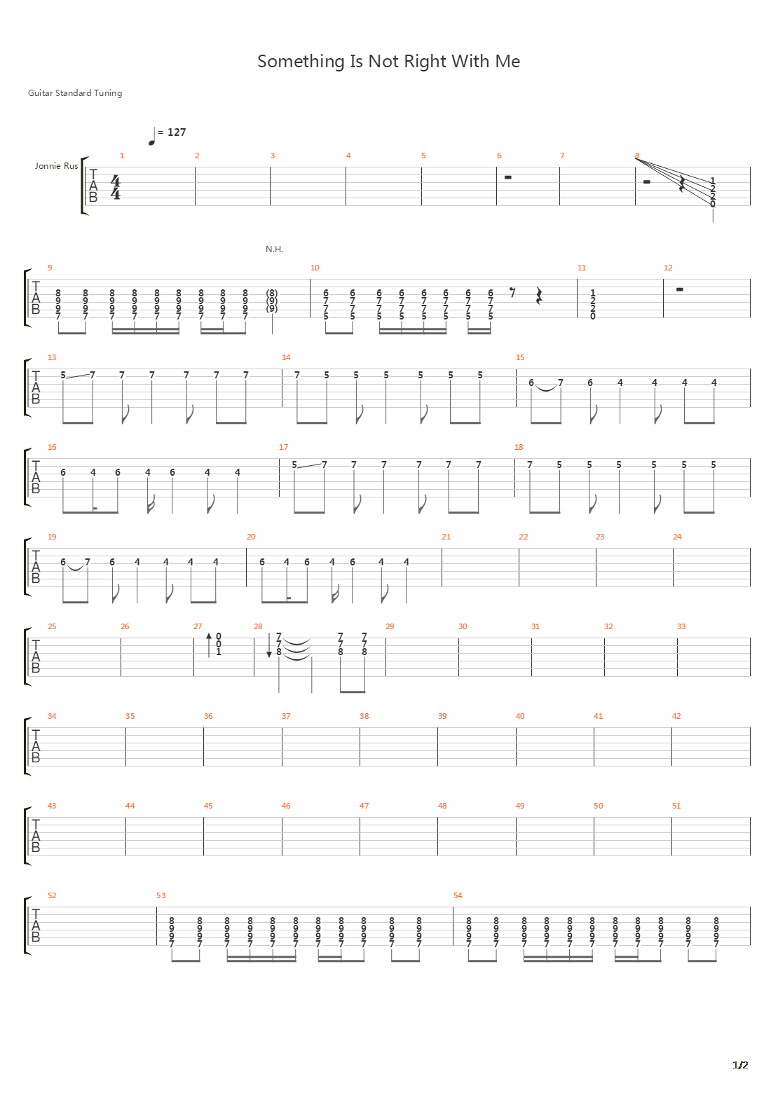 Something Is Not Right With Me吉他谱