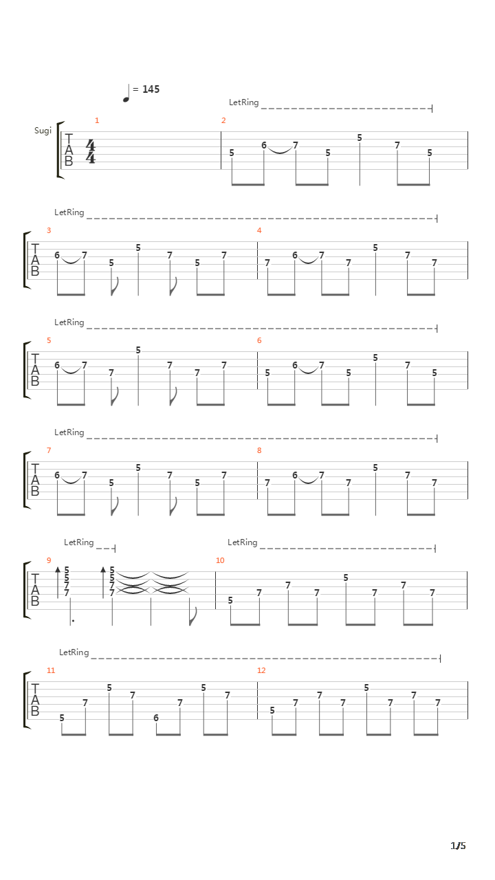 Deja V吉他谱