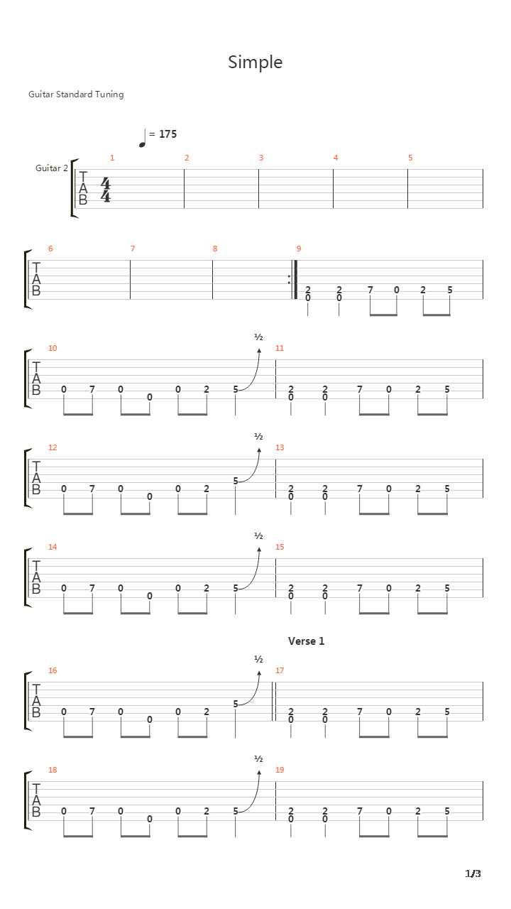 Simple吉他谱