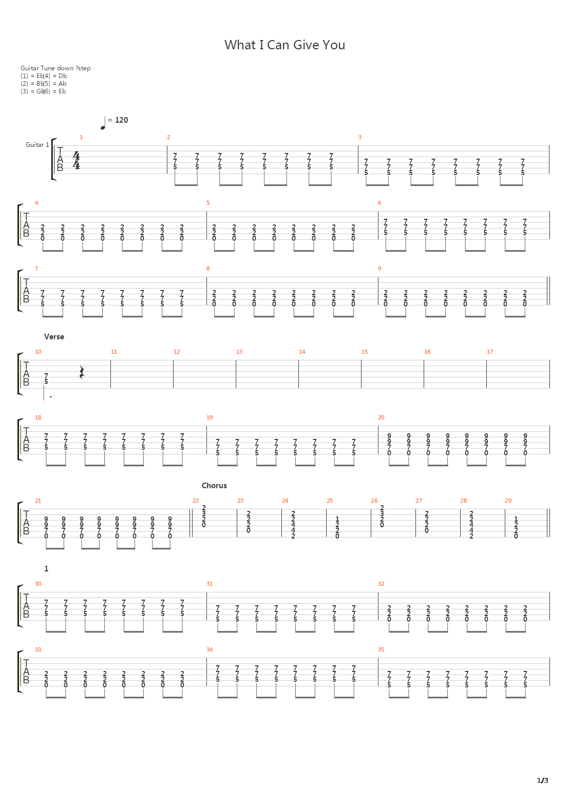 What I Can Give You吉他谱
