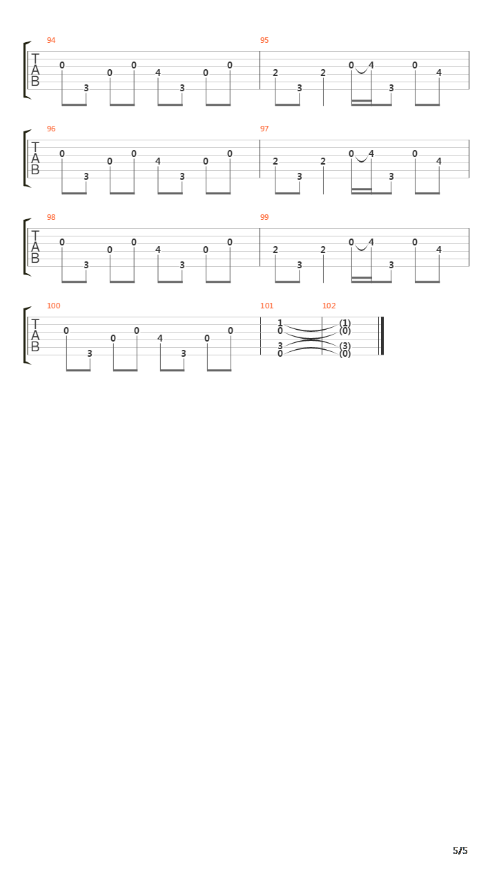 When The Water Falls吉他谱