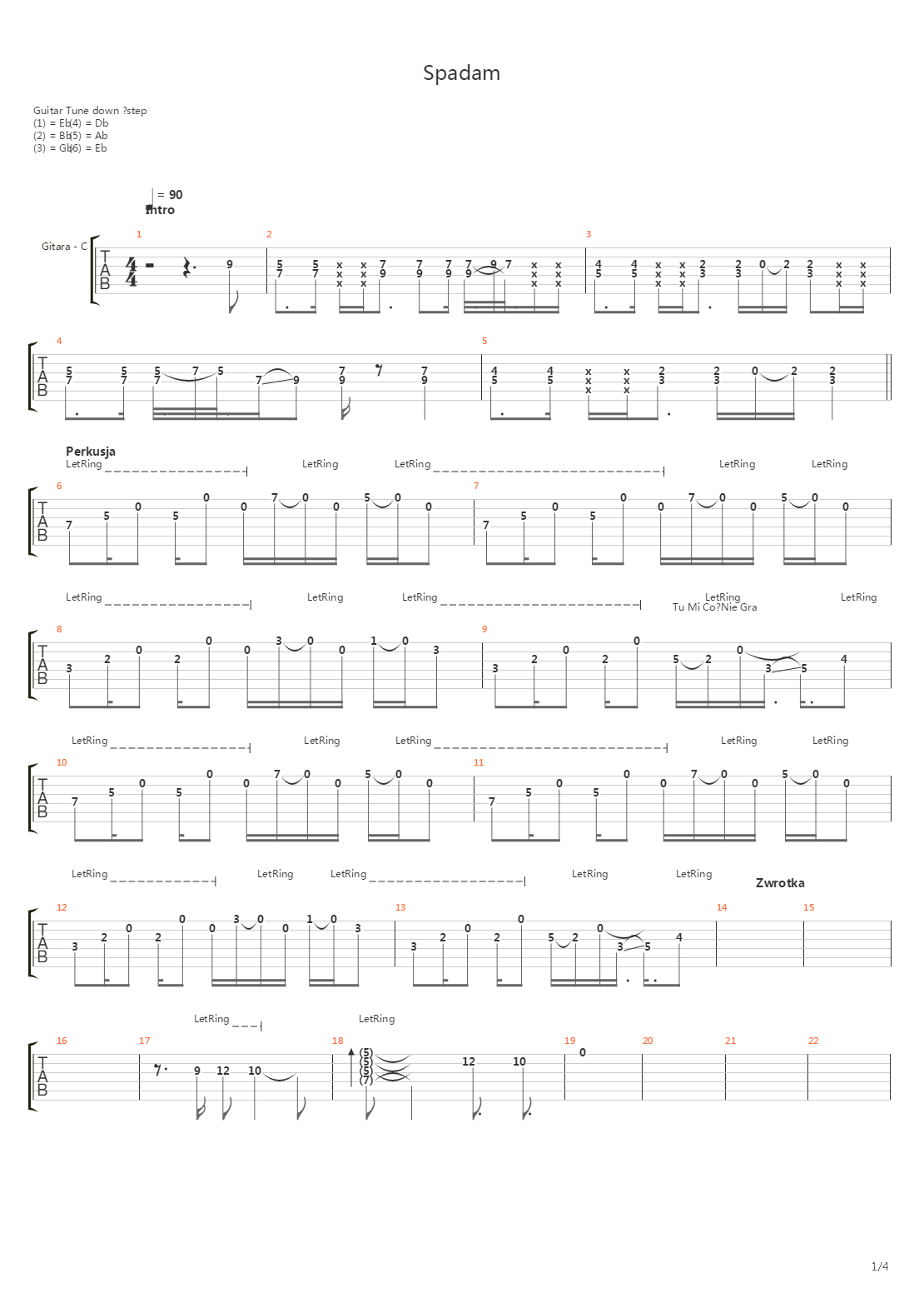 Spadam吉他谱