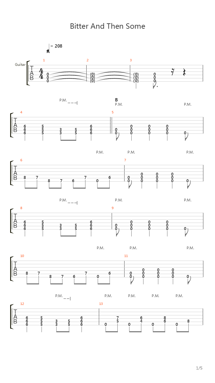 Bitter And Then Some吉他谱