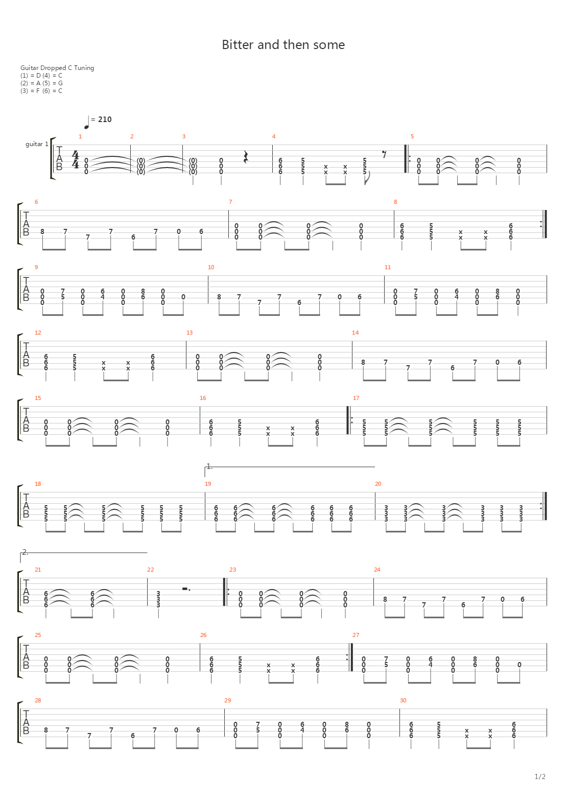 Bitter And Then Some吉他谱