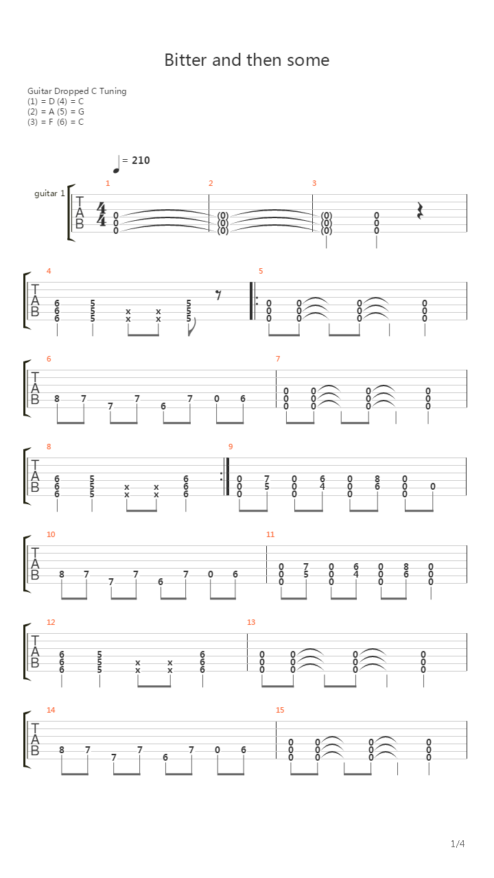 Bitter And Then Some吉他谱