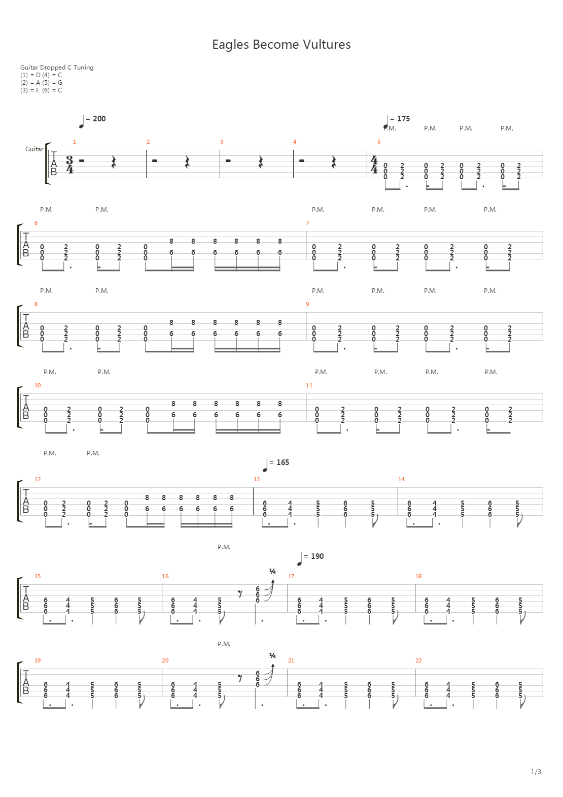 Eagles Become Vultures吉他谱