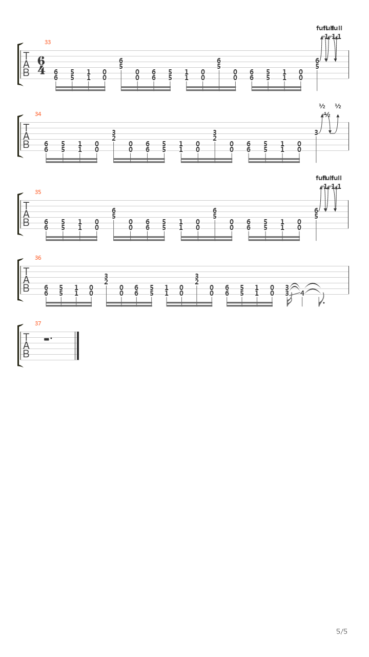 Fault And Fracture吉他谱