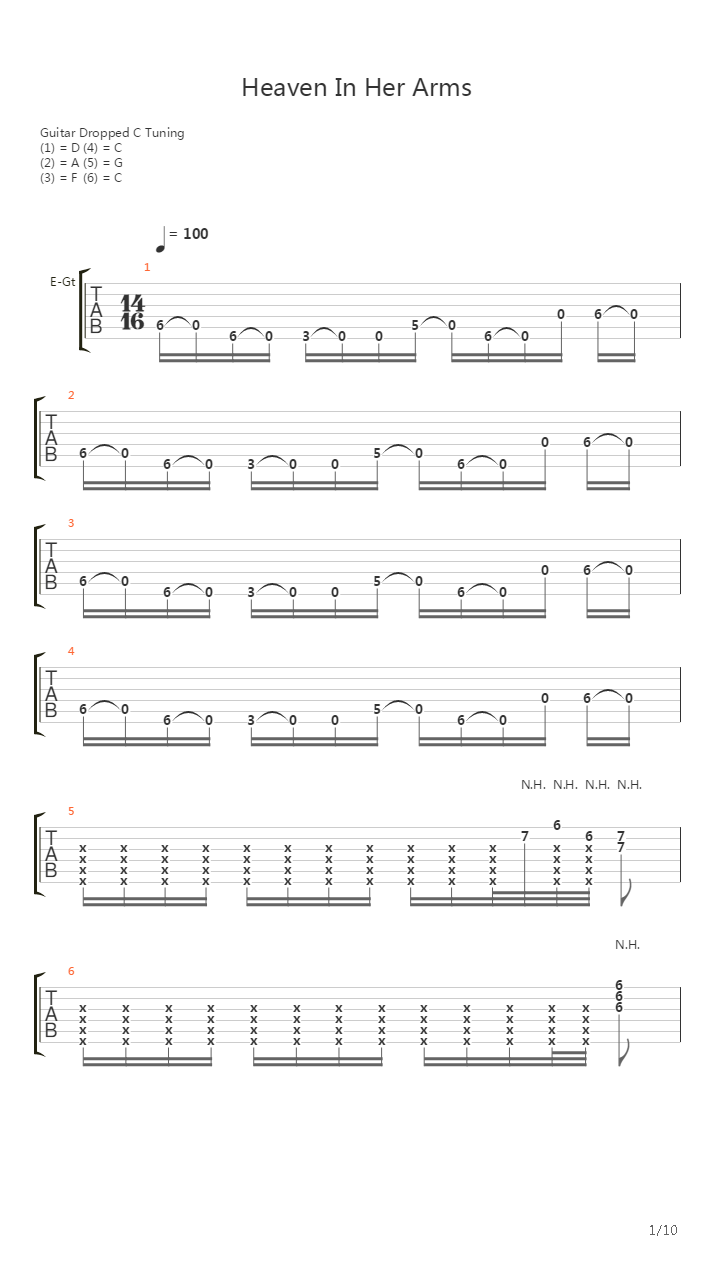 Heaven In Her Arms吉他谱