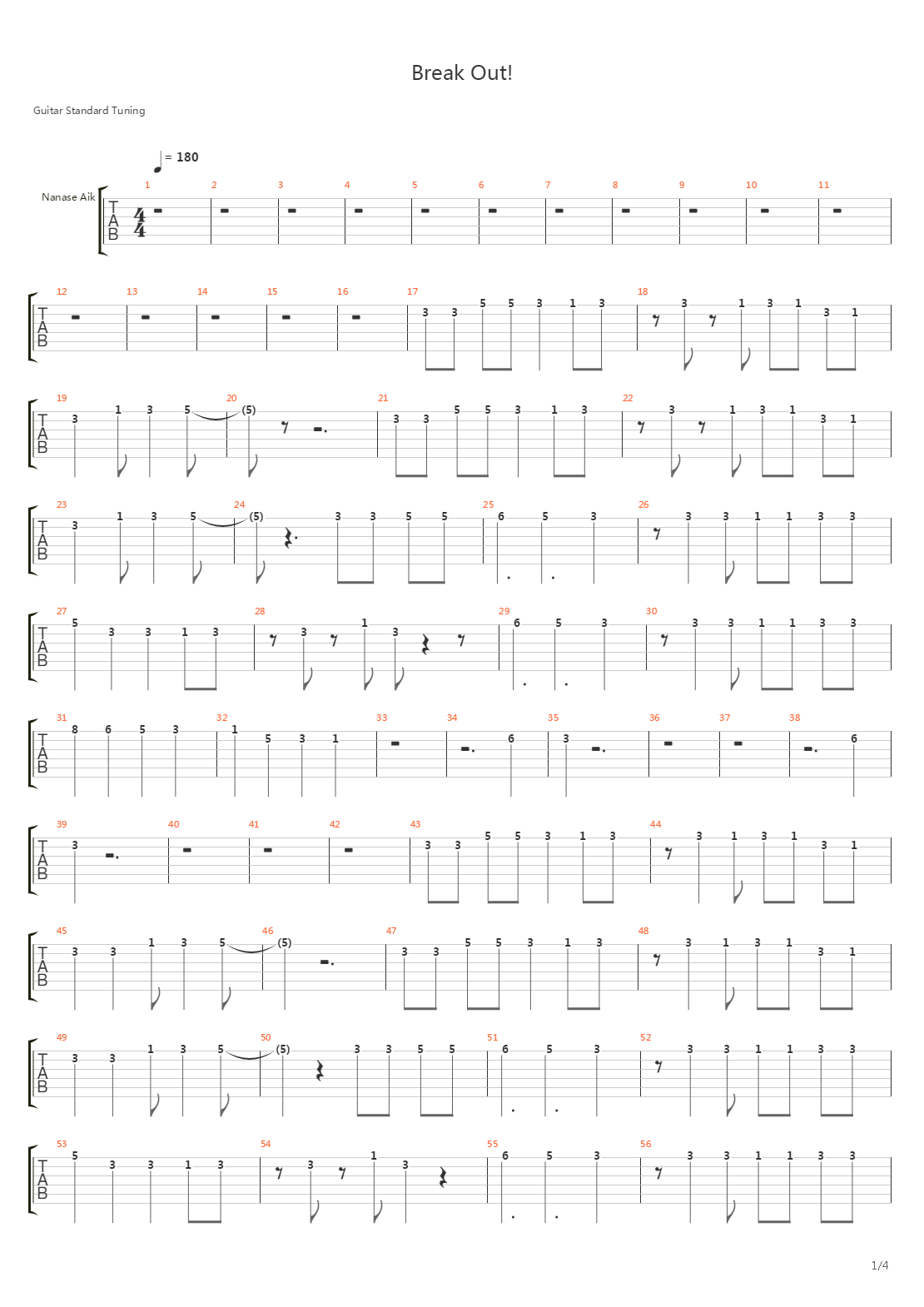 Break Out!吉他谱