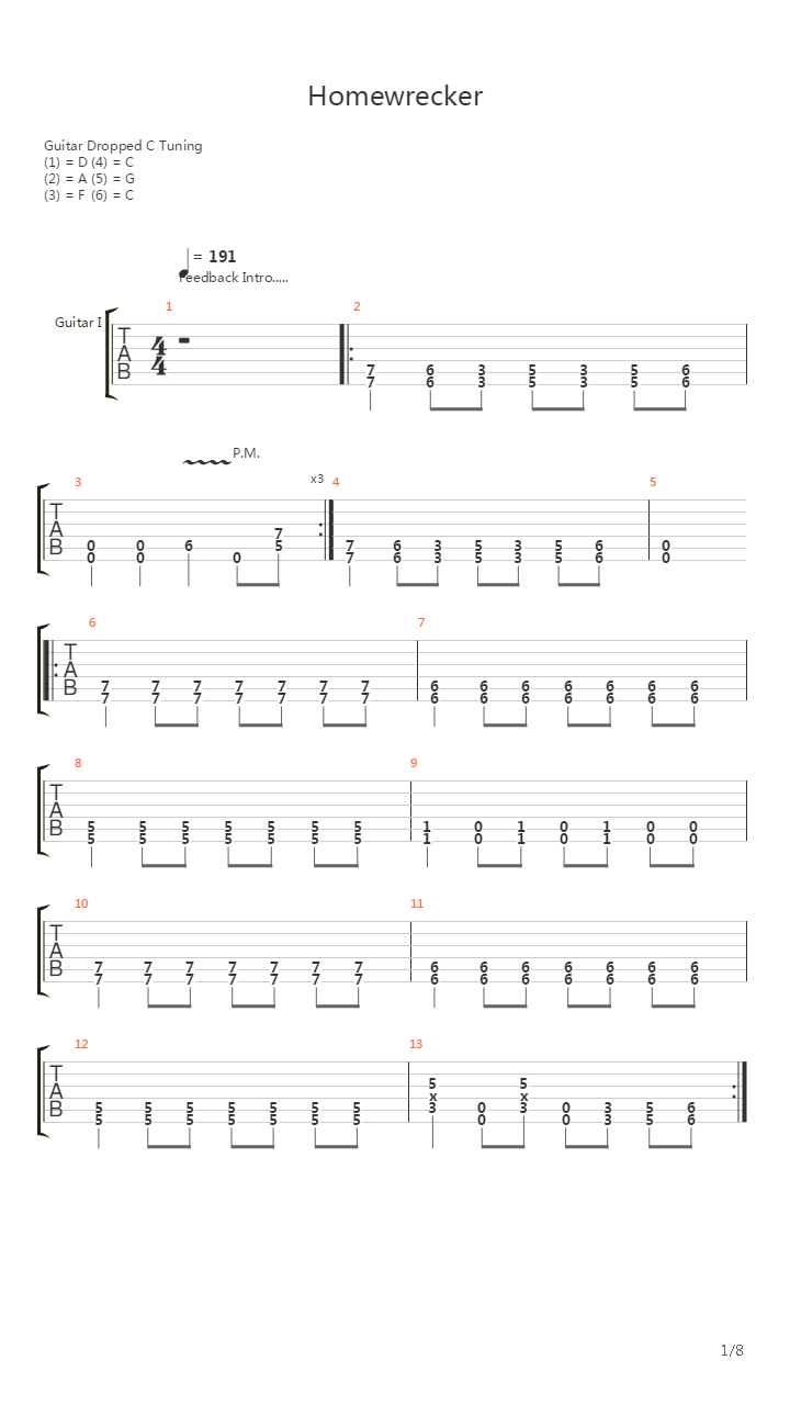 Homewrecker吉他谱