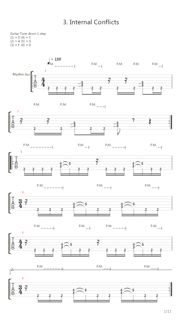 Internal Conflict吉他谱