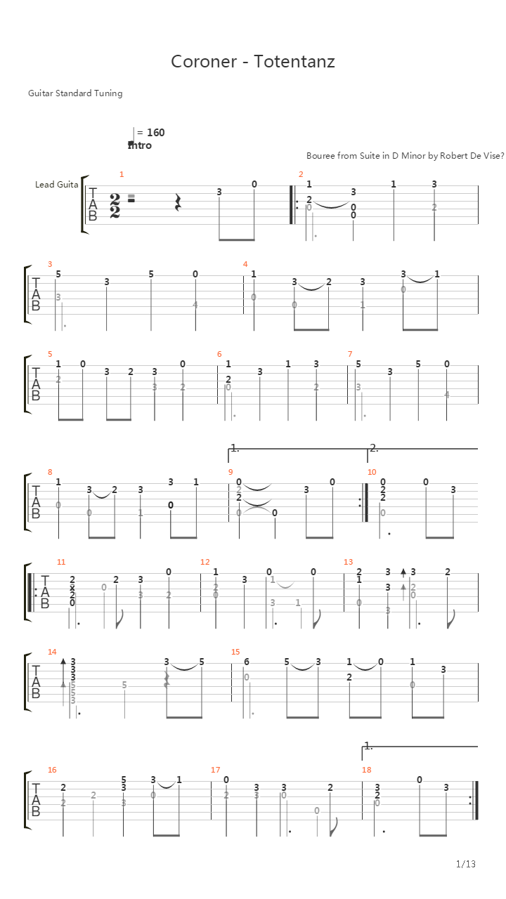 Totentanz吉他谱