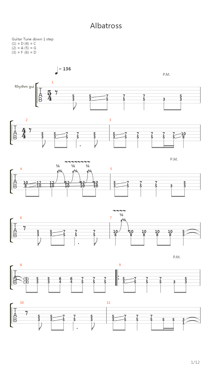 Albatross吉他谱