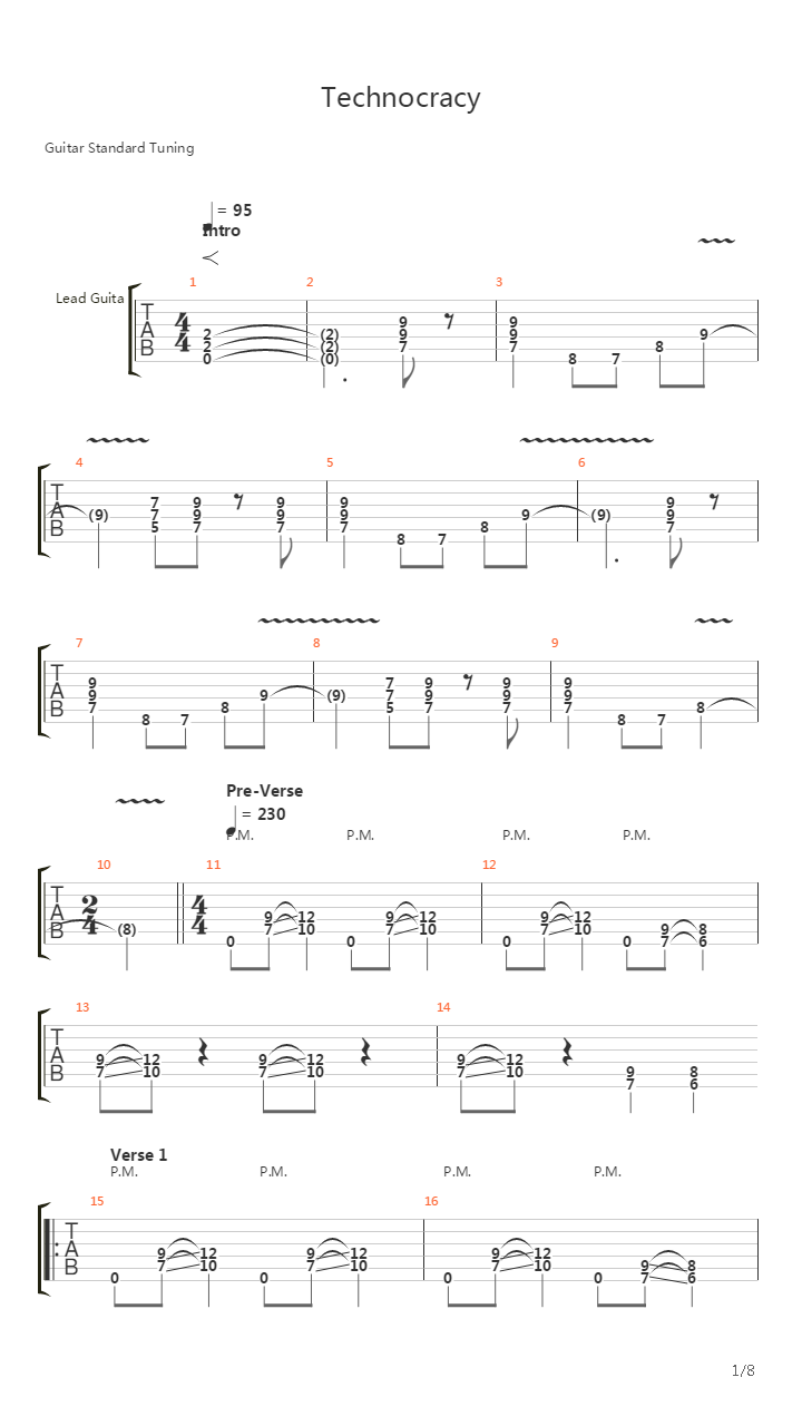 Technocracy吉他谱