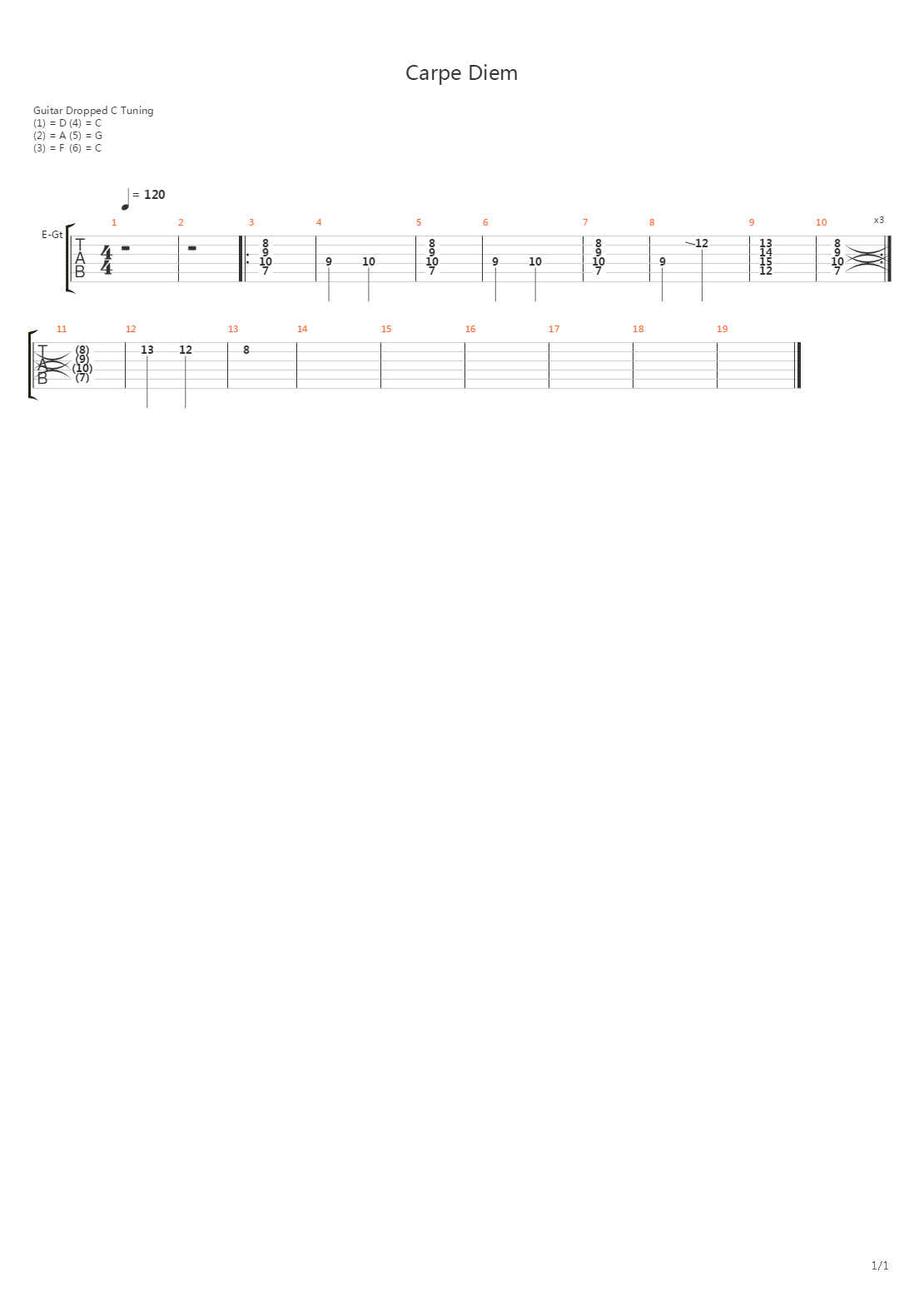 Carpe Diem吉他谱